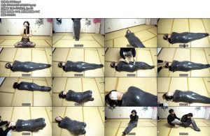 [悦感日记] 小美体验真空睡袋胶带强制窒X训练震动超真实窒X-丝依依