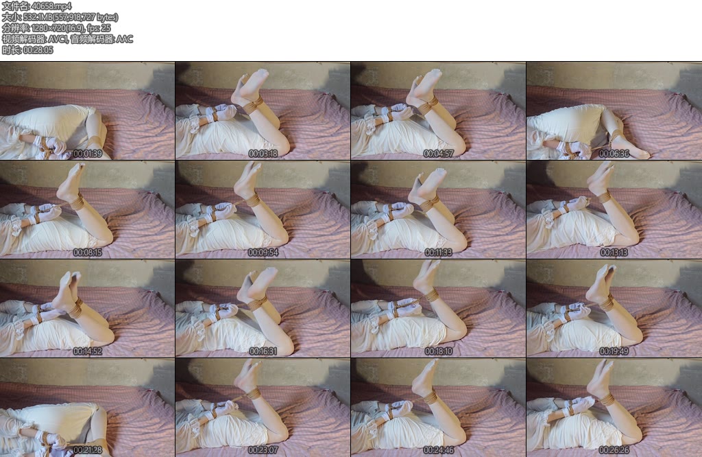 [亚洲绳艺] 透肉白丝驷马紧缚-丝依依