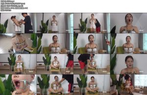 [蔚蓝艺束] 新模诺诺绳艺初体验日式高手口枷张口器-丝依依