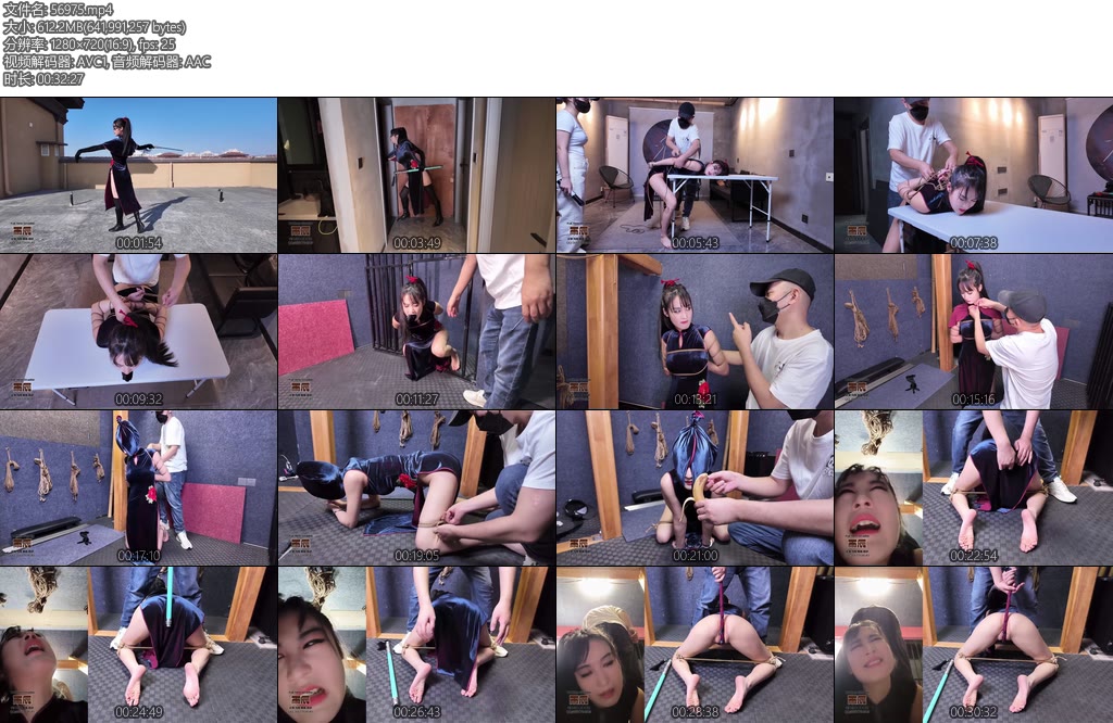 [雨辰原创] 玉笛女侠五闯恶人岛第一集旗袍玉笛仗剑天涯精彩打斗捆绑调教凌辱折磨铁索镣铐牢笼关押-丝依依