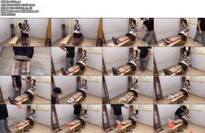 [龙飞原创] TK捆绑老虎凳挠脚底板脱袜子皮鞭抽打小白-丝依依