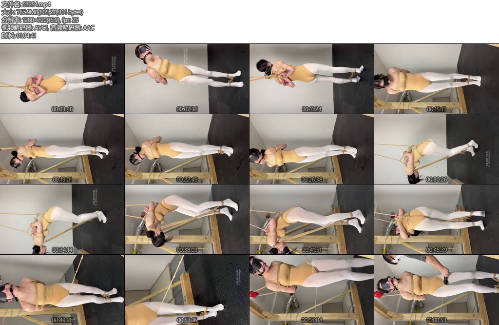 [眼眸原创] 白丝体操服走绳金属禁锢131上集-丝依依