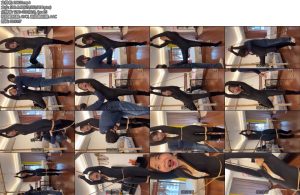 [麦子原创] 妻奴麦子黑色紧身连体衣虐舌吊缚最近爱上了虐麦子的舌头练了好久才能捆住麦子的舌头不脱落-丝依依