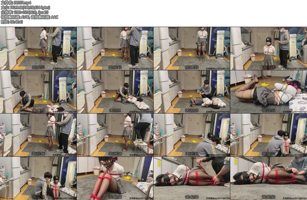 [贝特原创] 口枷鼻勾日式红绳极限驷马-丝依依