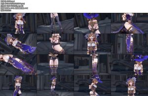 [动画片] 原神丽莎旗袍高叉装捆绑-丝依依