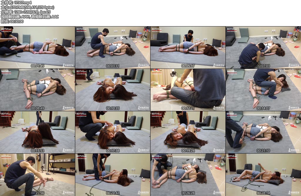 [半岛束艺] 对虾缚 体验TK的连带责任~葡萄 雪碧-丝依依