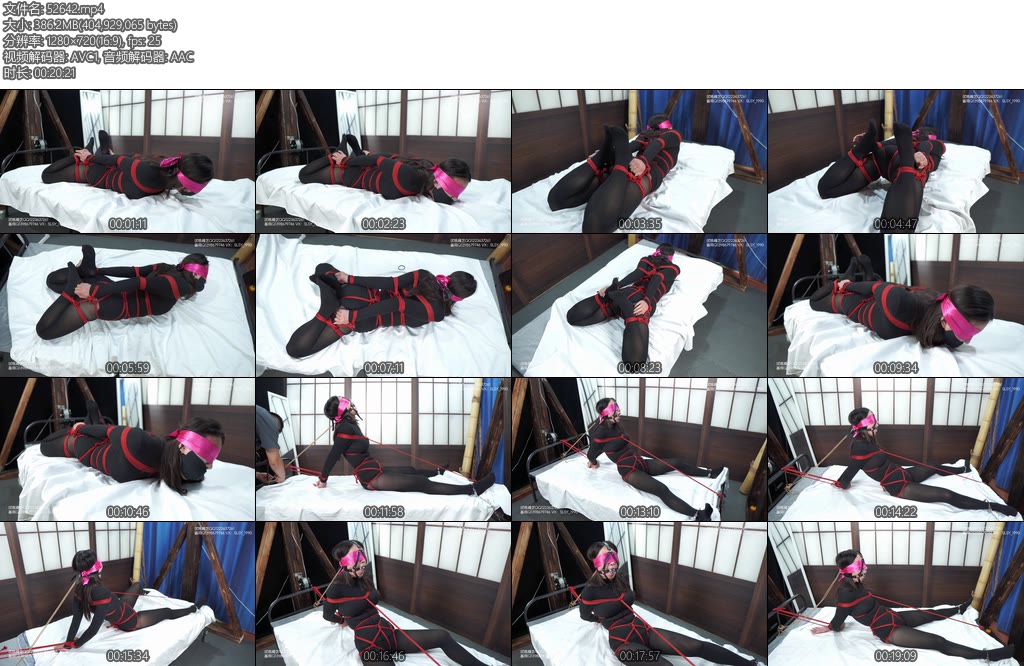 [试炼原创] 小欣紧身衣红绳放置丝巾堵嘴肌肉贴封嘴蒙眼紧身衣红绳放置挣扎-丝依依