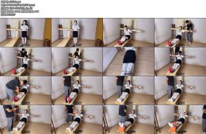 [龙飞原创] 包臀裙白色裤袜黑皮鞋捆绑皮鞭抽打迷雾老虎凳十字架绑架我的女老板小白-丝依依