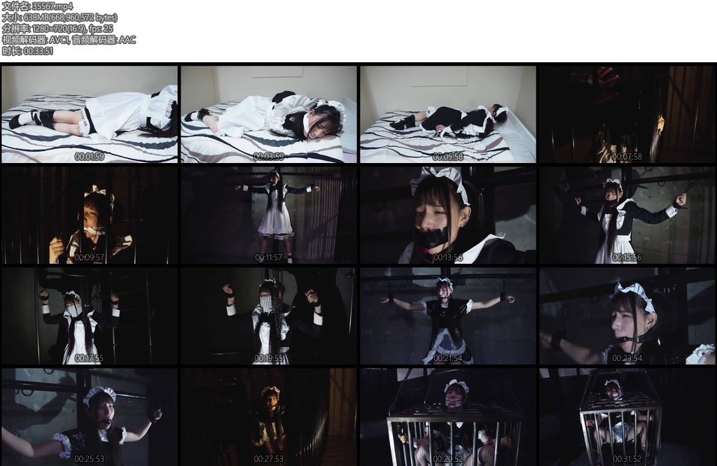 [亚洲绳艺] 動画178地下に囚われたメイド-丝依依