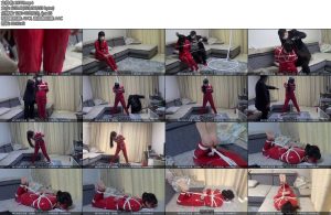 [新月原创] 玉箫剧情片暴躁女主弱小贼（第二集）红色胶衣高跟凉鞋肉丝 吊缚TD忍耐驷马蒙眼口塞放置挣扎性感无比-丝依依