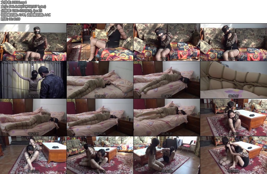 [胜景影视] 家政惊魂故事（下集）小莉和另外一个女孩被捆绑在房里杀手夜莺准备引燃煤气炸死小莉逃跑-丝依依