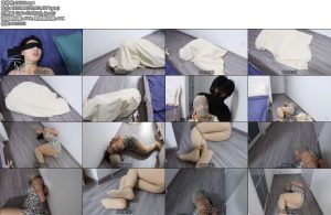 [得意客] 入室4 美女在家中遭到入室绑架，丝袜套头，胶带封嘴封银，装麻袋，挣扎-丝依依