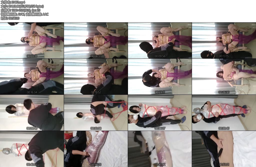 [茶茶原创] 足利茶茶丸 异域舞娘服蒙眼开口器强行极限m字开腿丝袜胶带保鲜膜紧缚-丝依依