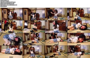 [欧美绳艺] Made in Japan Schoolgirl Kanon Sugawara walks into the wrong house and ends up tightly hogtied-丝依依