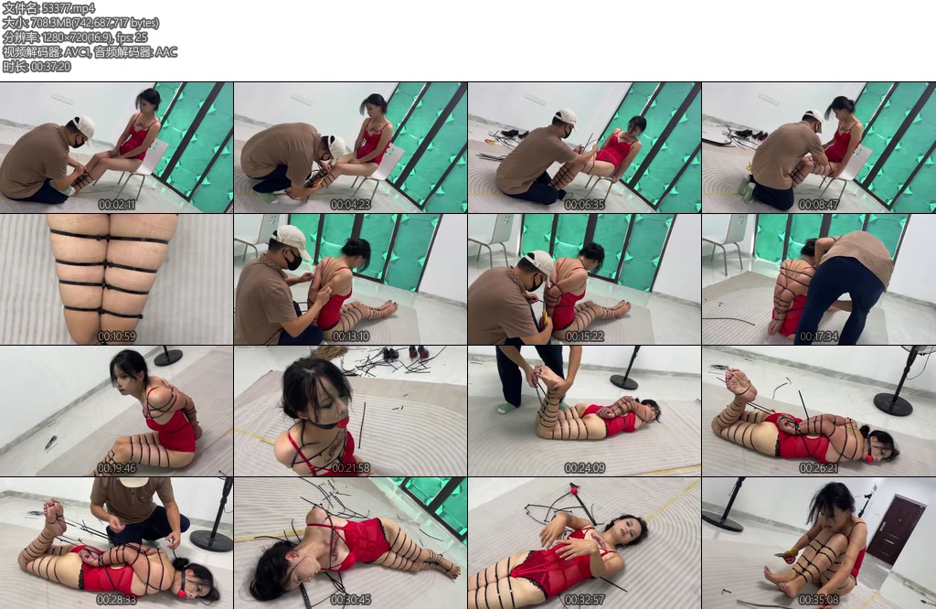 [冰悦原创] 超狠的极限扎带束缚加直臂束缚驷马加带十分钟5·5超大号口球手臂 嘴巴崩溃无助-丝依依