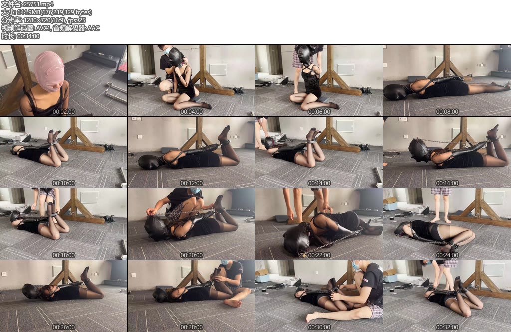 [涵涵原创] 涵涵头套封闭 单手套挣扎-丝依依