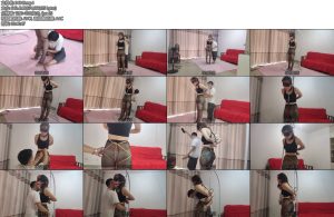 [素人原创] 美臀小甜（第3部）丝袜内衣捆绑手铐脚镣中级调教吊起sp5.5直径超大口球臀部爱好者福利-丝依依