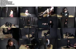 [一绳有你] 地窖女孩高薪诱惑之下漂亮JK女孩误入地牢之中受尽折磨黑胶衣手铐项圈铁链当坐骑跳舞-丝依依