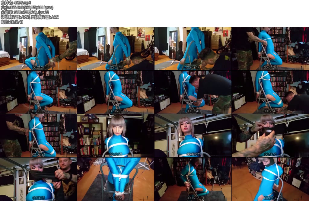 [欧美绳艺] BOUND IN BLUE-丝依依