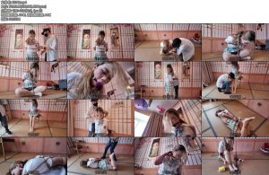 [一绳所爱] 倩倩大口球日式海老缚直臂驷马放置绑上海老缚和直臂驷马后放置让倩倩挣扎尝试解开-丝依依