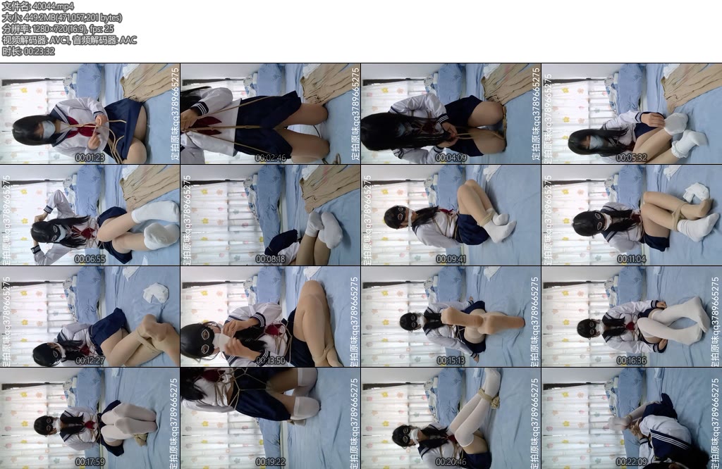 [新月原创] 玉箫家庭作业（17）JK肉丝白袜龟甲缚堵嘴勒嘴挣扎脱袜白丝-丝依依