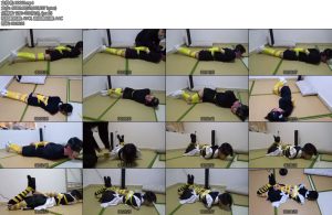 [新月原创] 红豆定拍作品胶带捆绑挣扎测试热裤人棍缚女仆驷马缚看看那个绑法更难以活动-丝依依