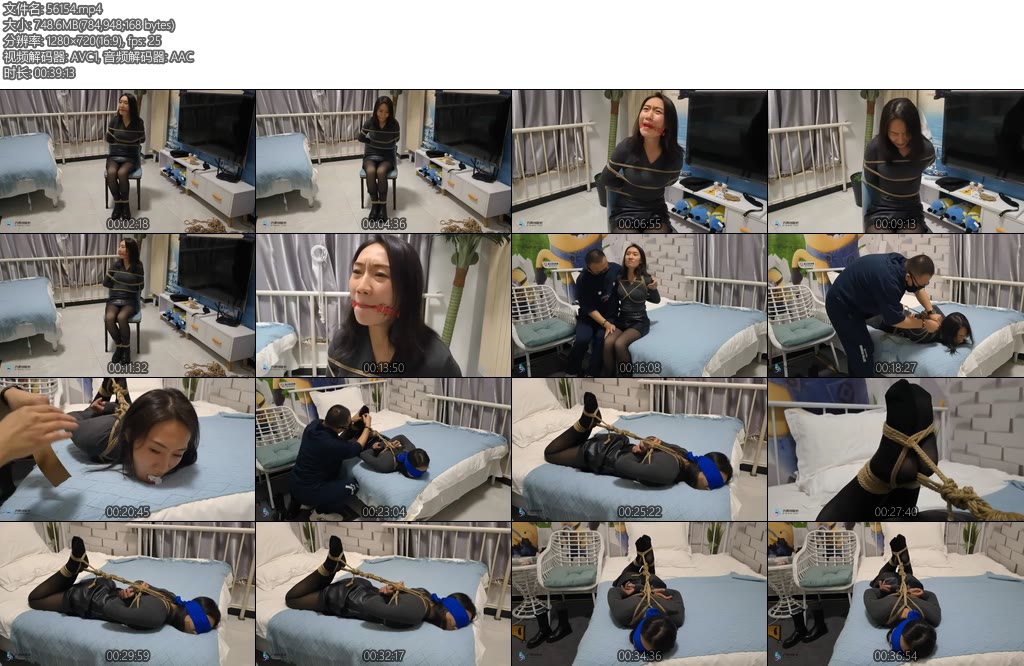 [JS原创] 熙雯脱困11少女回家遭遇入室抢劫被捆绑堵嘴瓦弄-丝依依
