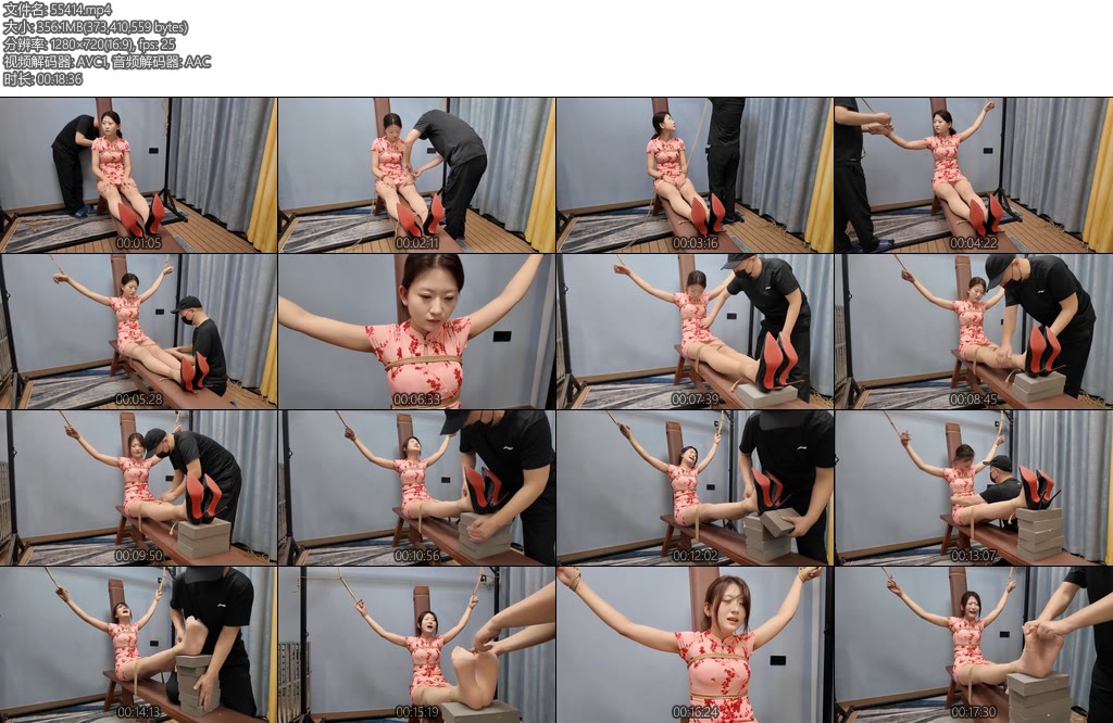 [李大侠] 晓琴老虎凳夹脚趾-丝依依