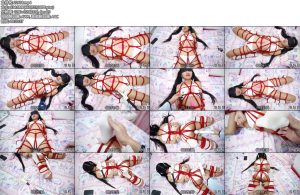 [亚洲绳艺] 可爱双马尾冷酱白色内衣，玩虐，挠痒乳夹-丝依依