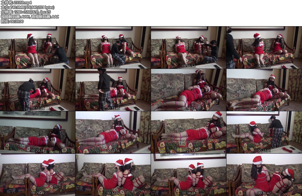[胜景影视] 圣诞姐妹花捆吊（2）-丝依依