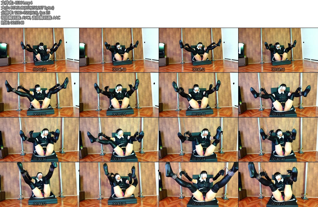 [亚洲绳艺] 長時間開脚リモバイ放置絶頂観察-丝依依