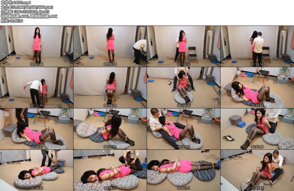 [随心原创] 江奈黑丝 驷马被绑口球加紧缚-丝依依