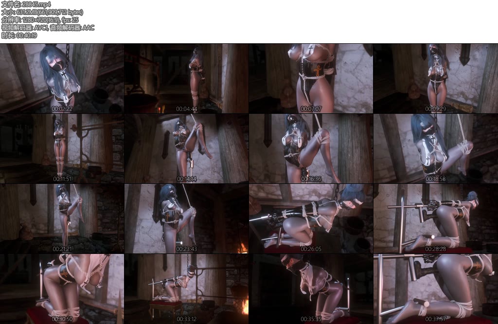 [动画片] 被审判的修女（2）对美艳修女上一轮的责罚民众显然没有尽兴所以这种残忍的责罚并不会停止在第二天新一轮的折磨又开始了-丝依依