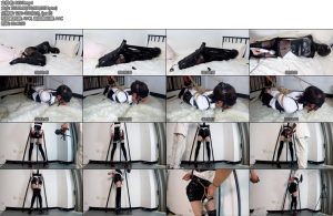 [面具原创] 伪娘人贩系列 女声伪娘直接胶布肉粽打包到家里疯狂挣扎黑丝胶布驷马全包封头电击震棒g头训练器-丝依依