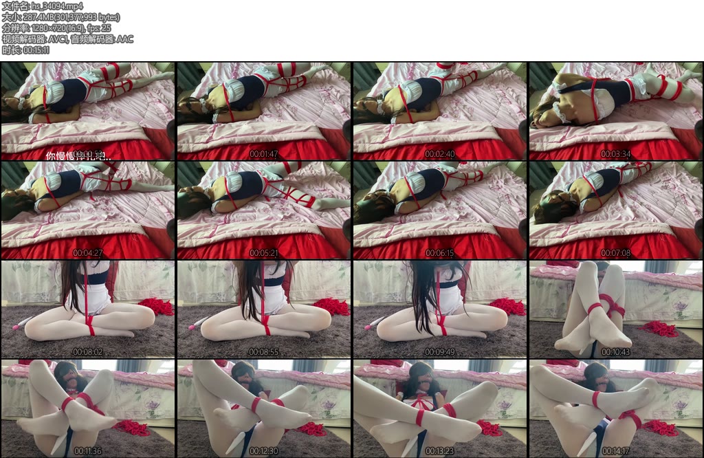 [玖喵原创] 白丝海老縛调教-丝依依