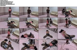 [素人原创] 长发飘飘晓影短靴亮丝紧缚双腿缚欧式直臀难受驷马跪走放置-丝依依