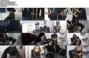 [Namarie Work] 假期我要被拘束乳胶娃娃拘束篇（10）HIG全包胶衣拘束绳索KBZD蛋放置全包头套H吸Y制-丝依依