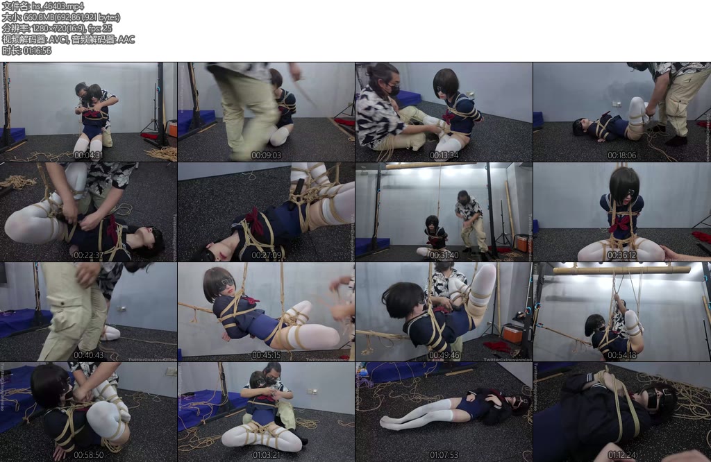 [鹿角与猫爪] 绳艺片以绳子为主题的作品捆绑吊缚解缚全过程白丝死库水JK制服眼罩蒙眼胶带封嘴空中震动刺激SP地面震动呼控高朝-丝依依