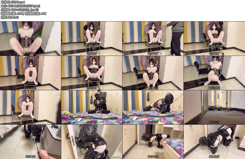 [小九与晴子] 椅子m字开腿训练器全包X_X口塞k9-丝依依