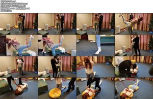 [一绳所爱] 潇潇白衬衣五花大绑，蒙眼堵嘴，踩踏打屁股，潇潇很喜欢-丝依依