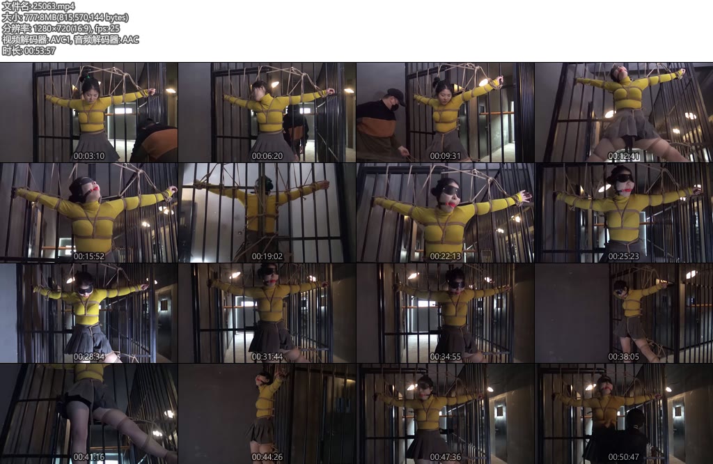 [胜景影视] 牢房大字缚女M-丝依依