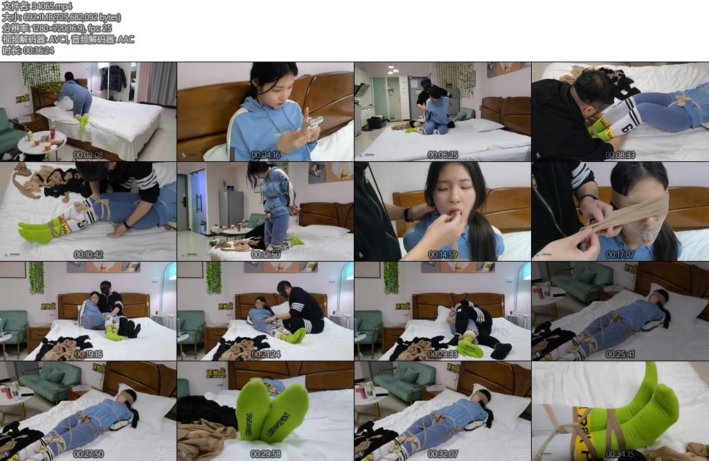 [JS原创] 八月狂欢节 玖念 入室劫案（7）Part1：美女回到家中忘记锁门被匪徒入室捆绑劫持猥亵-丝依依