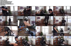 [闪闪原创] 闪闪工作室 乳胶-金属一名被与世隔绝的胶衣少女贞操带里锁住内置道具-丝依依