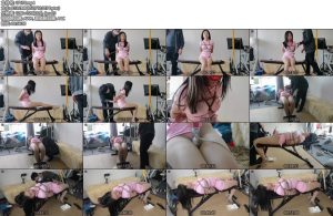 [绳之韵] 小软粉护士第二调（第三集）粉红护士服、肉丝、丁字裤，凳子缚-丝依依