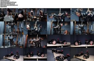 [胜景影视] 陷入魔窟的胶衣特工下集胶衣女特工被反绑在铁制木驴上备受折磨-丝依依