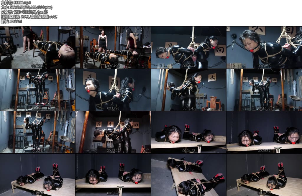 [胜景影视] 陷入魔窟的胶衣特工下集胶衣女特工被反绑在铁制木驴上备受折磨-丝依依
