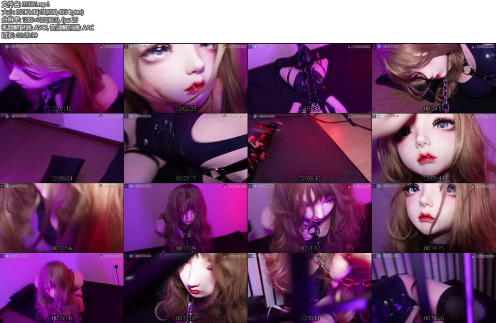 [亚洲绳艺] 蓝色死库水KIG娃娃单手套M腿拘束密室地牢囚禁TJ-丝依依