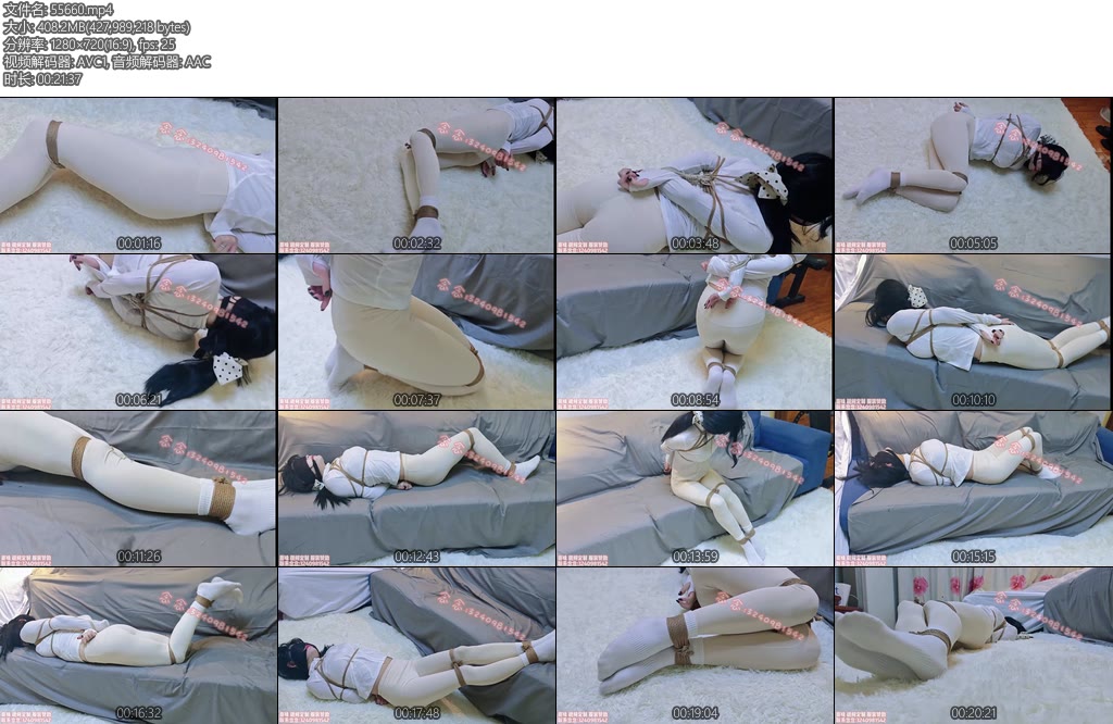 [司念念] 瑜伽裤白棉袜捆绑丝袜勒嘴蒙眼各个姿势挣扎-丝依依