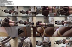 [凉叶子] 日常叶子站立挣扎的后高手TD棕色过膝-丝依依