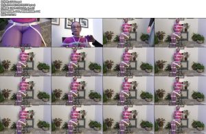 [欧美绳艺] 眼镜妹穿着绿色得丝袜被禁锢在椅子上震动刺激-丝依依